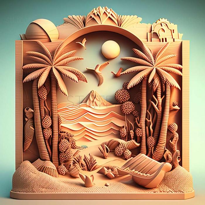 3D модель Игра «Пляжные каникулы в Цвуггелсе» (STL)